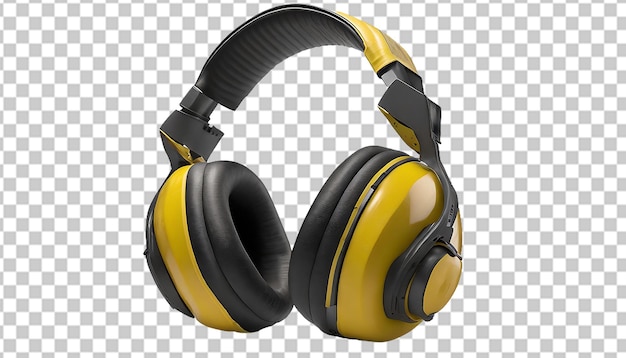 PSD earmuffs to protect ears isolated on transparent background