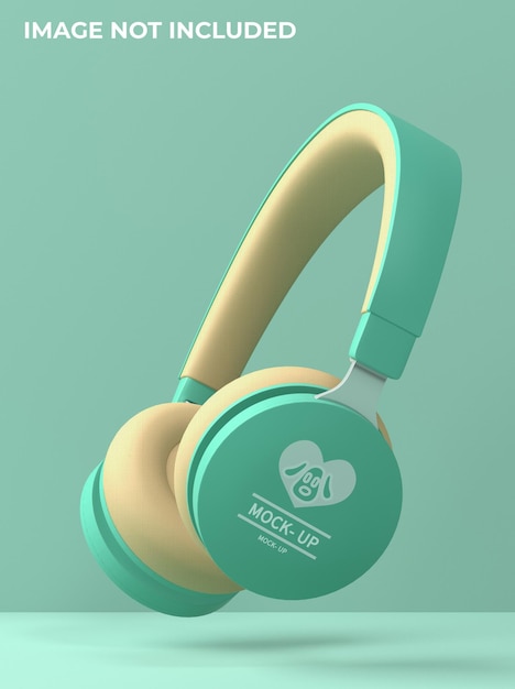 PSD earphone logo mockup