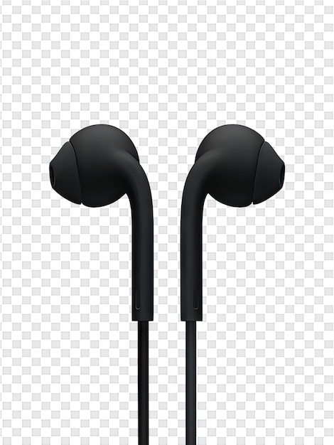 Earphones on a transparent background