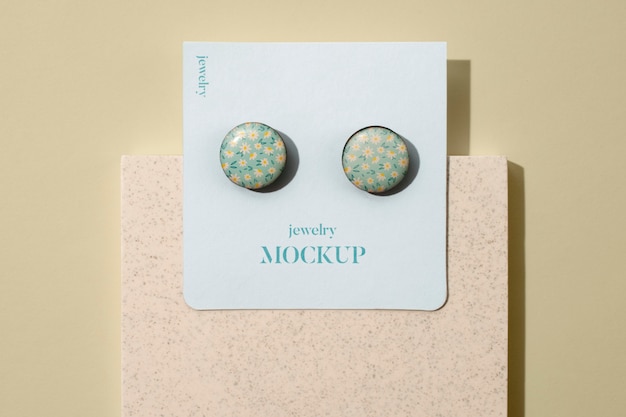 Earring packaging mockup design