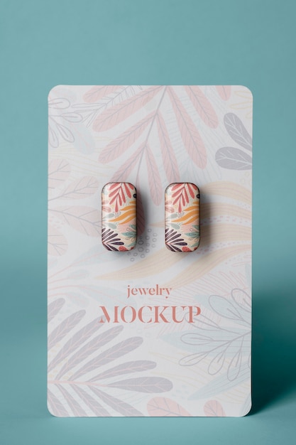 PSD earring packaging mockup design