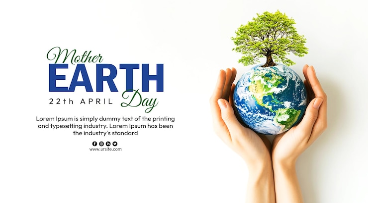 PSD earth day backgrounds with green elements