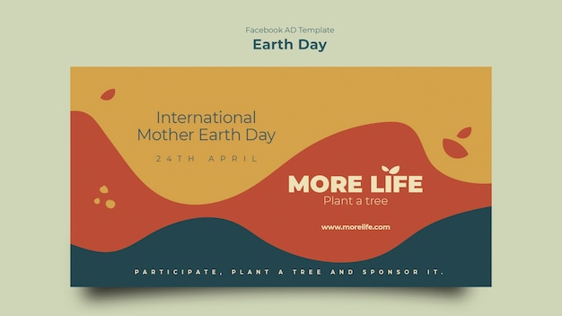 Earth day celebration facebook template