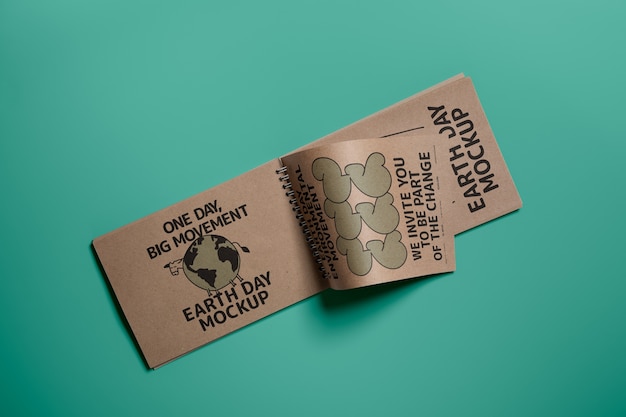 Earth day stationary mockup