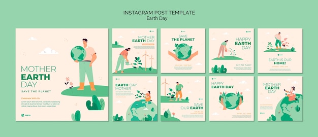 Earth day template design