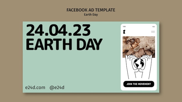 PSD earth day  template design