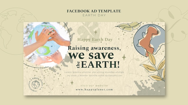 PSD earth day  template design