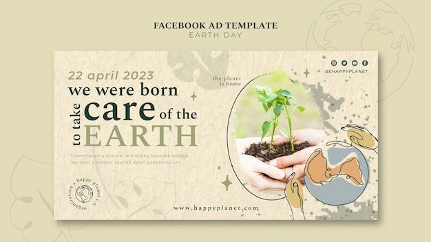 PSD earth day  template design