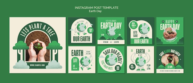 PSD earth day  template design