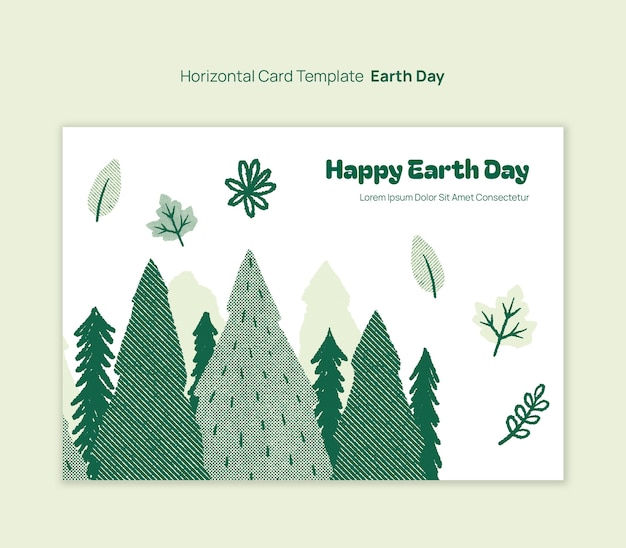 PSD earth day template design