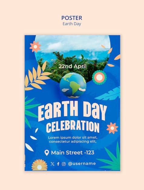 Earth day template design