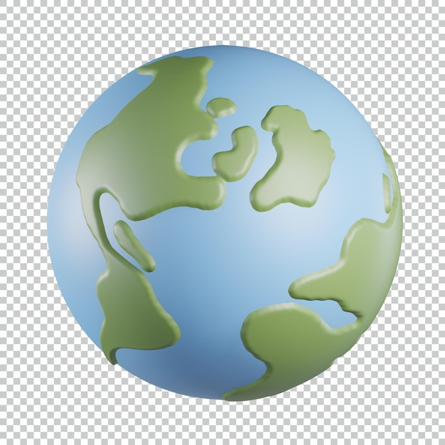 PSD earth globe 3d icon