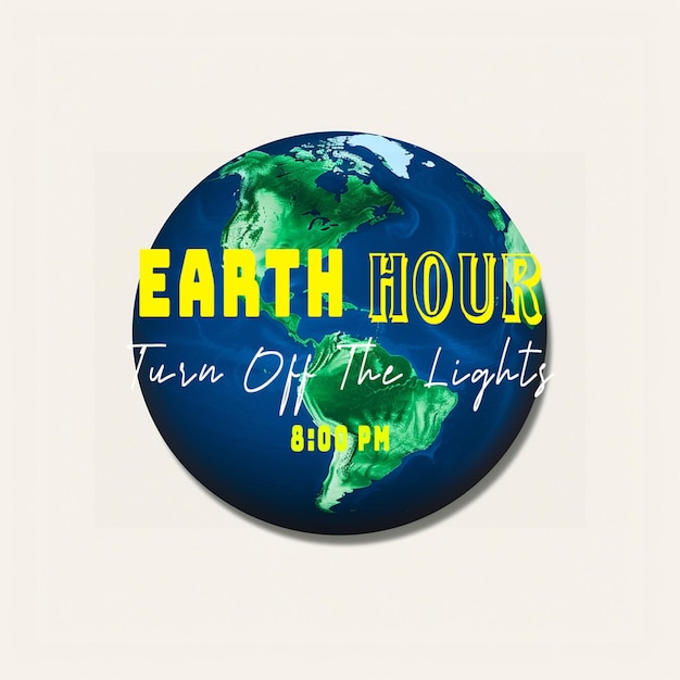 PSD earth hour save the plenet turn off the light