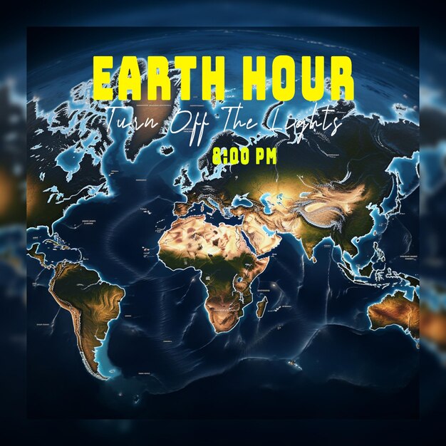 Earth hour save the plenet turn off the light