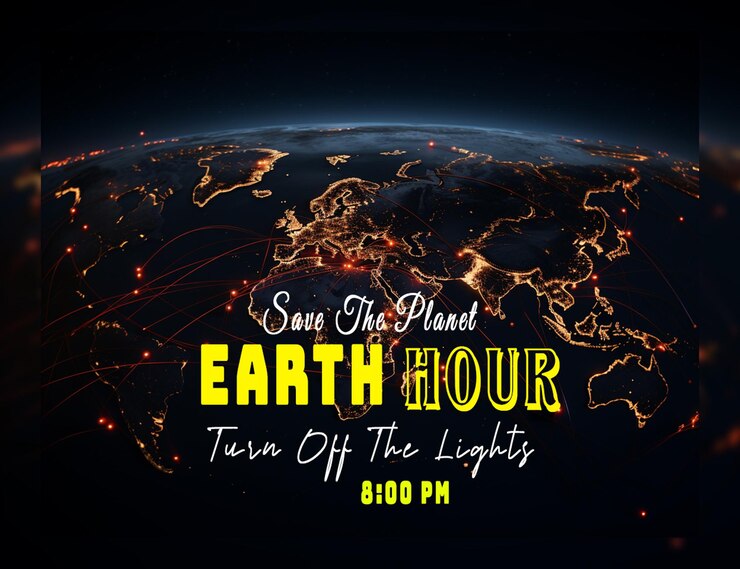 PSD earth hour save the plenet turn off the light