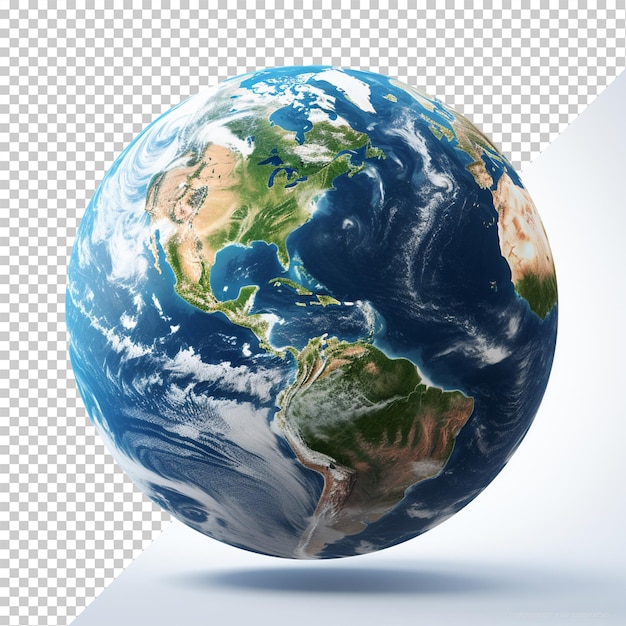 Earth planet isolated on transparent background
