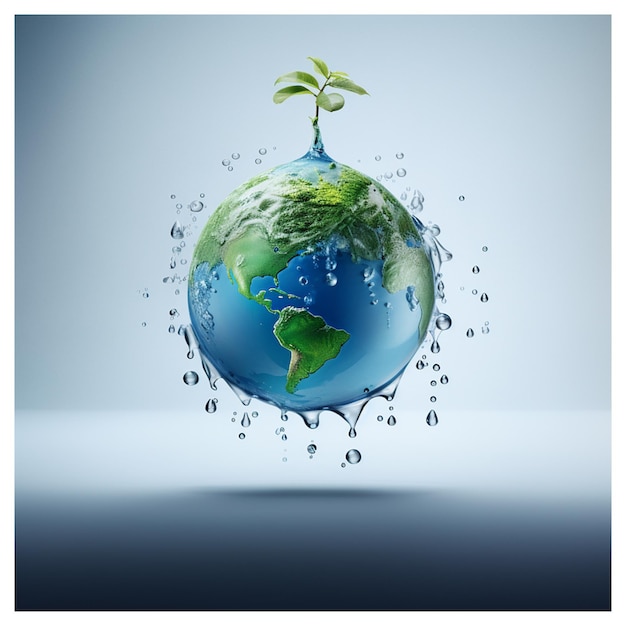 Earth and plant icon image