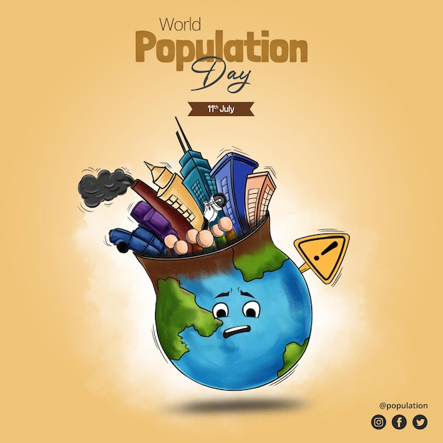 Earth Population sketch post template