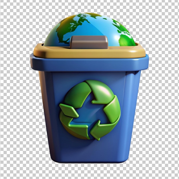 PSD earth recycling bin png