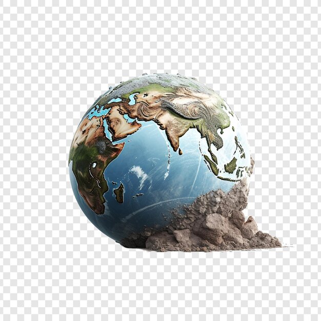 PSD earth science isolated on transparent background