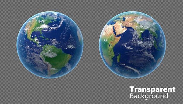 Earth on transparent background