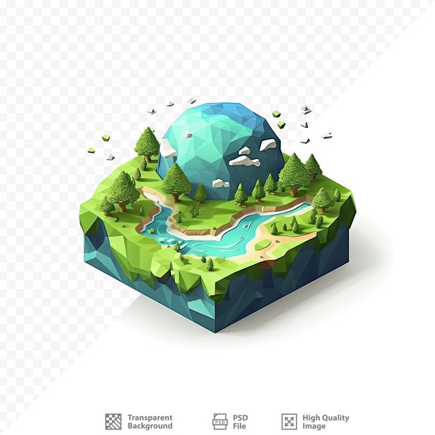 PSD earth with a world on it