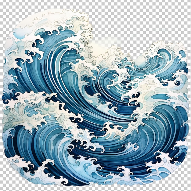PSD earthhour sea waves png