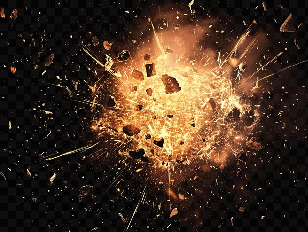 PSD earthquake explosion with cracks rubble and seismic waves ne effect fx film background overlay art