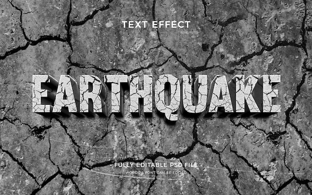 PSD earthquake text effect