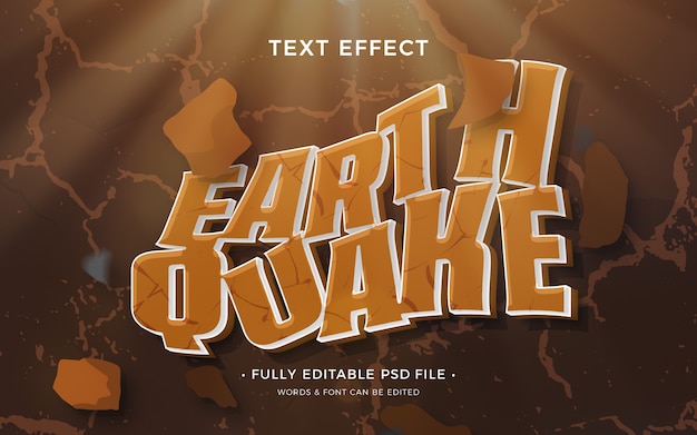 PSD earthquake text effect