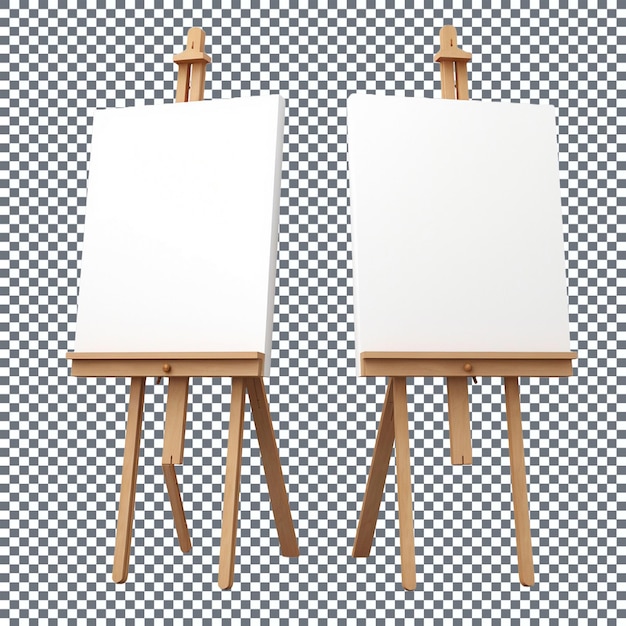 PSD easel with blank canvas