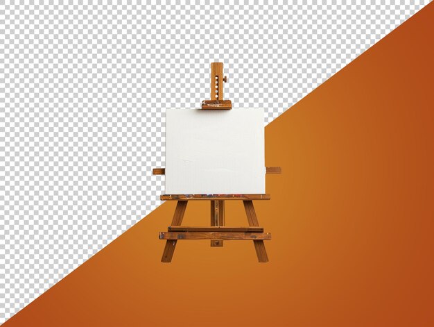 PSD easel with transparent background