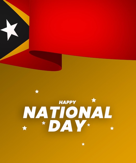 PSD east timor timorleste flag element design national independence day banner ribbon psd