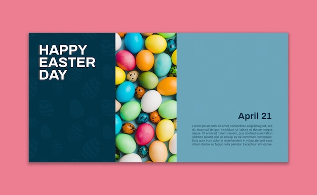 Mockup di banner di pasqua