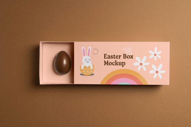 PSD easter box packaging mockup