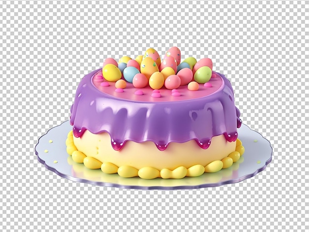 Easter cake garnished with jelly