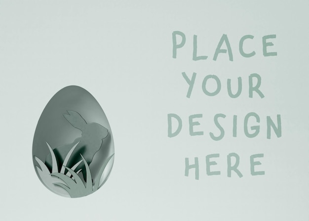 Mockup di carta di pasqua