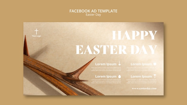 PSD easter celebration facebook template