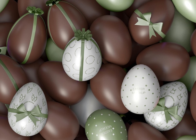 easter chocolate egg mockup