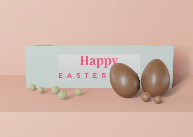 Concetto di Pasqua mock-up