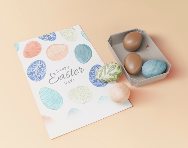 Concetto di pasqua mock-up