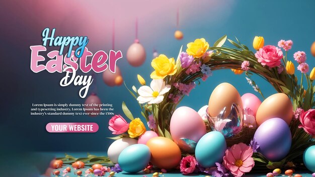 PSD easter day social media banner