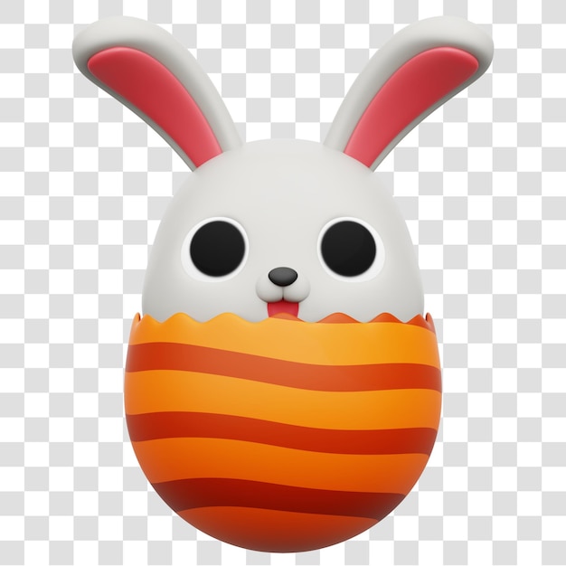 Easter egg 3d rendering icon isolated transparent background