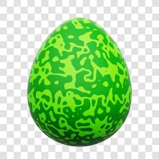 PSD icona di rendering 3d dell'uovo di pasqua sullo sfondo trasparente isolato