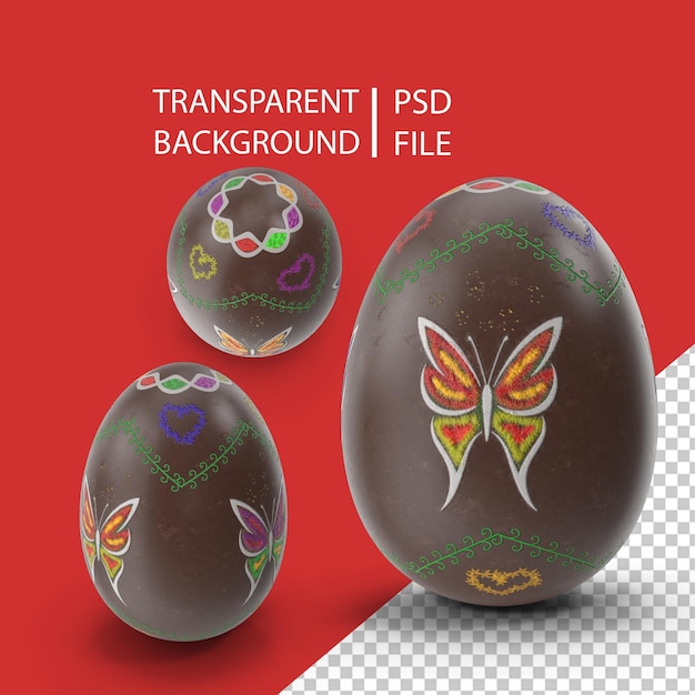 Easter egg chocolate butterfly png