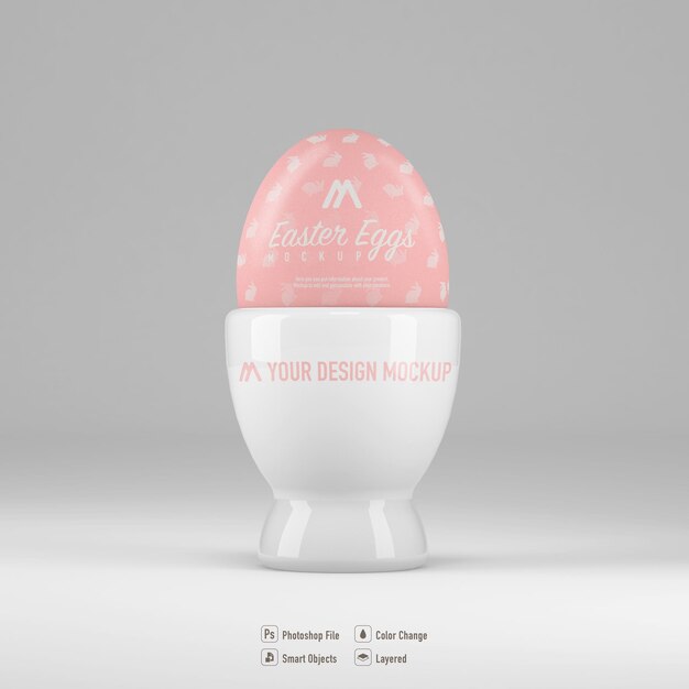 easter egg mockup design isolated