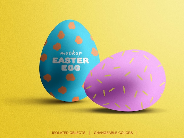 PSD easter egg mockup front view scene creator isolated