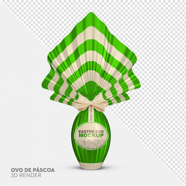 Easter egg mockup voor 3d render samenstelling