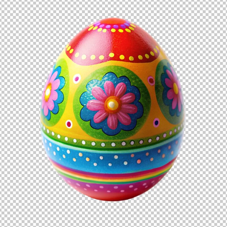 Пасхальное яйцо на прозрачном фоне