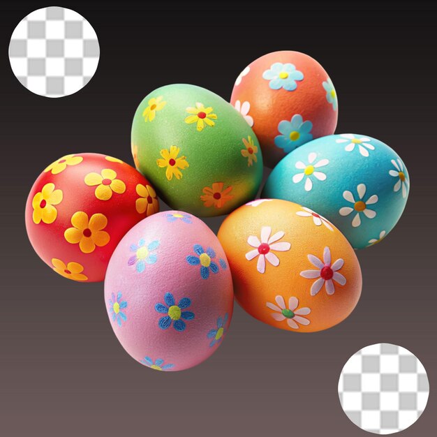 PSD easter egg with flowers